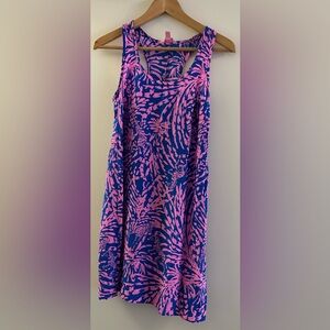 Lilly Pulitzer Vibrant Pink and Blue Maxi Skirt